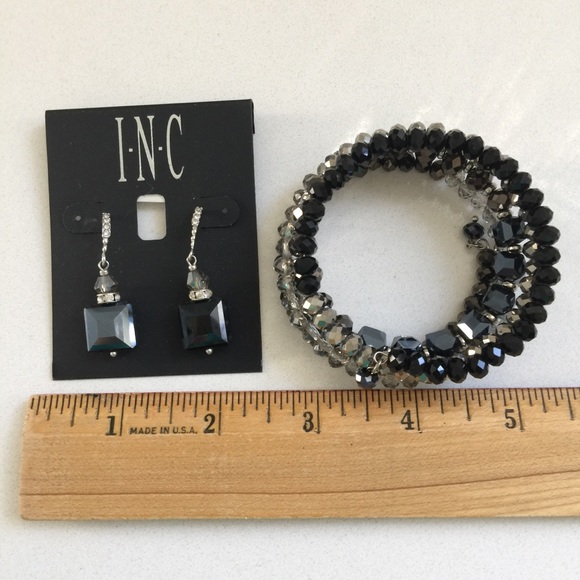INC International Concepts Earrings and Bracelet Set Beaded Rhinestones Sparkle - Picture 9 of 10